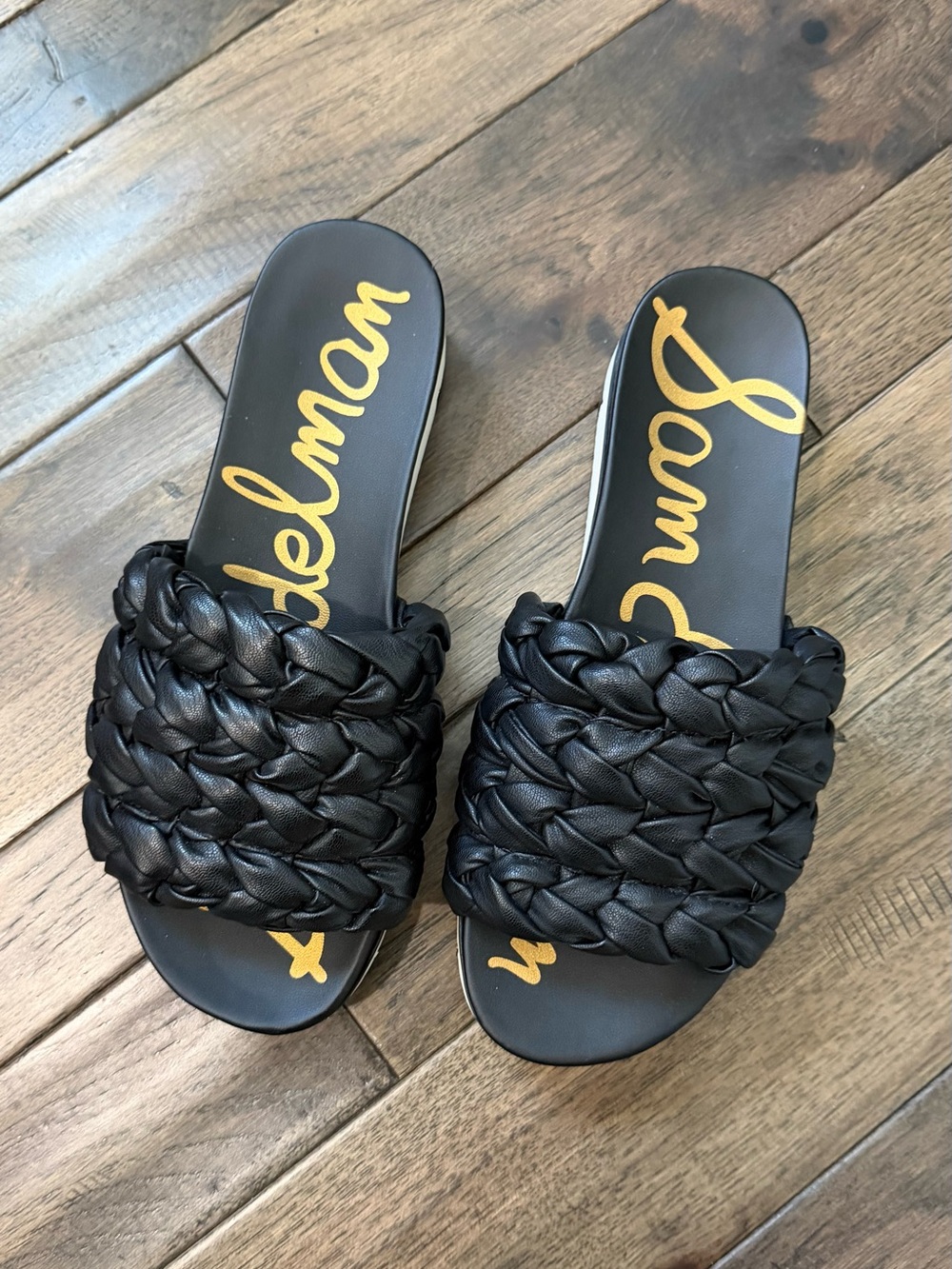 Sam Edelman Black Braided Sandals Size 8